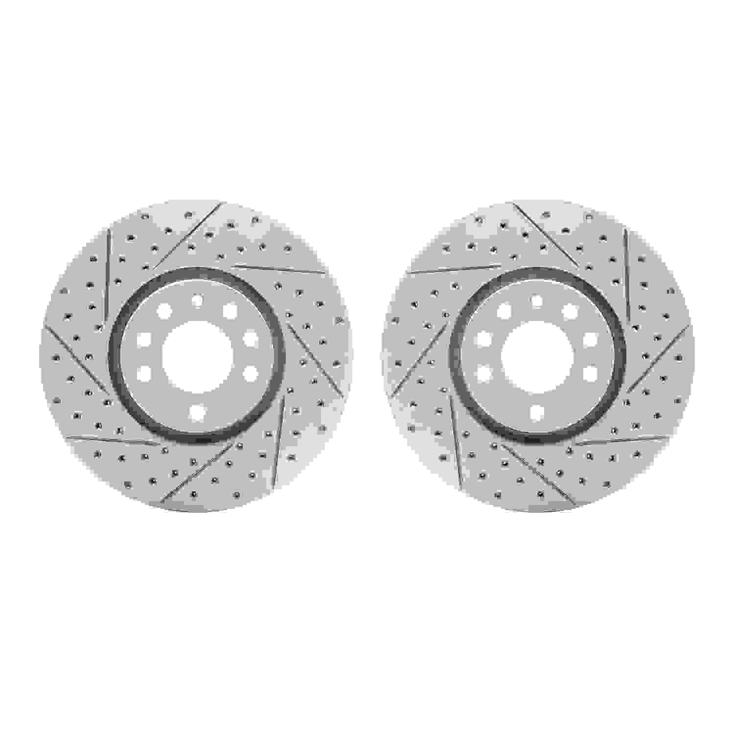 R1 Concepts 03-11 Cadillac BLS Front Drilled & Slotted Carbon Coated Brake Rotor Set