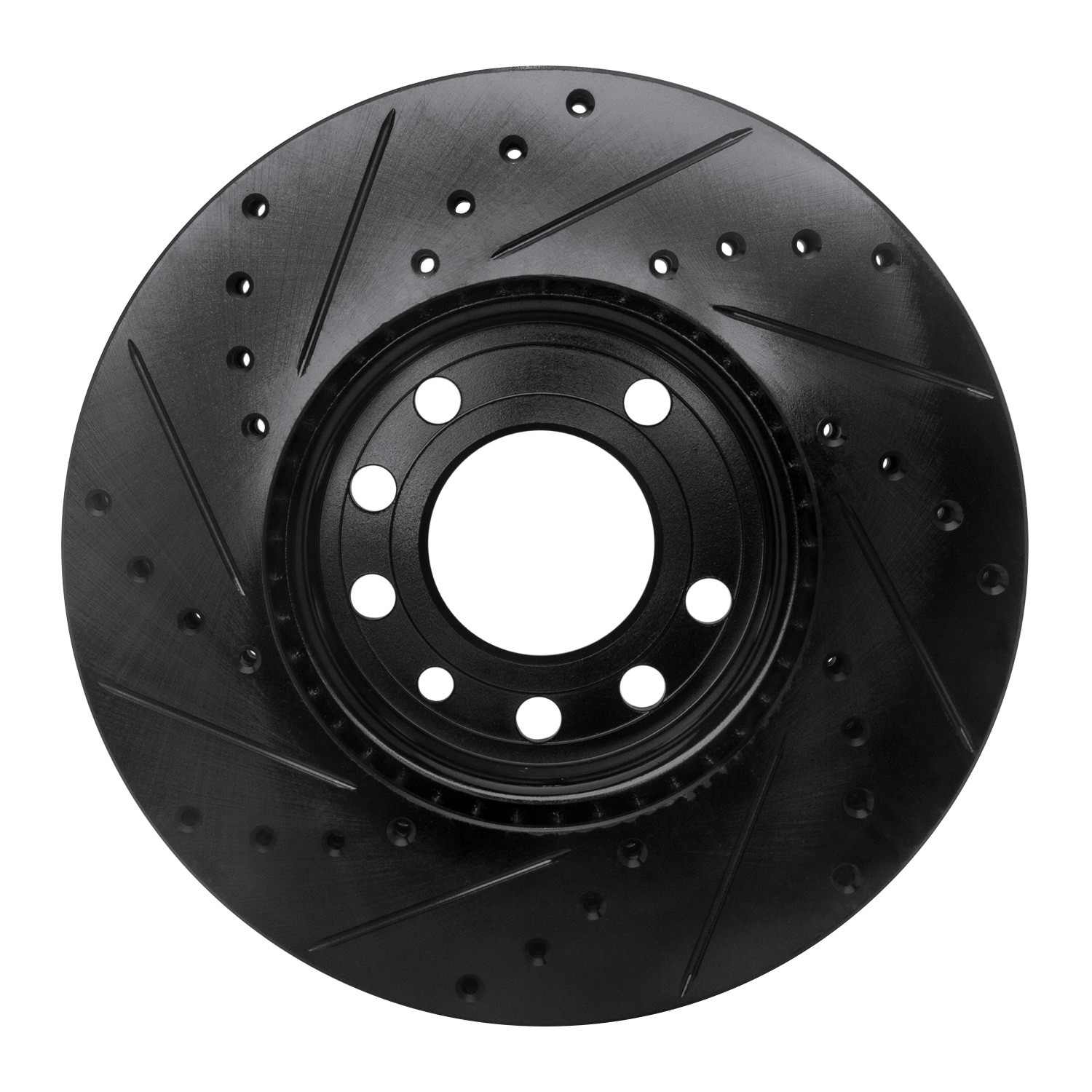 R1 Concepts 03-11 Cadillac BLS (Mexico) Front Right Drilled & Slotted Black Brake Rotor - Image 2