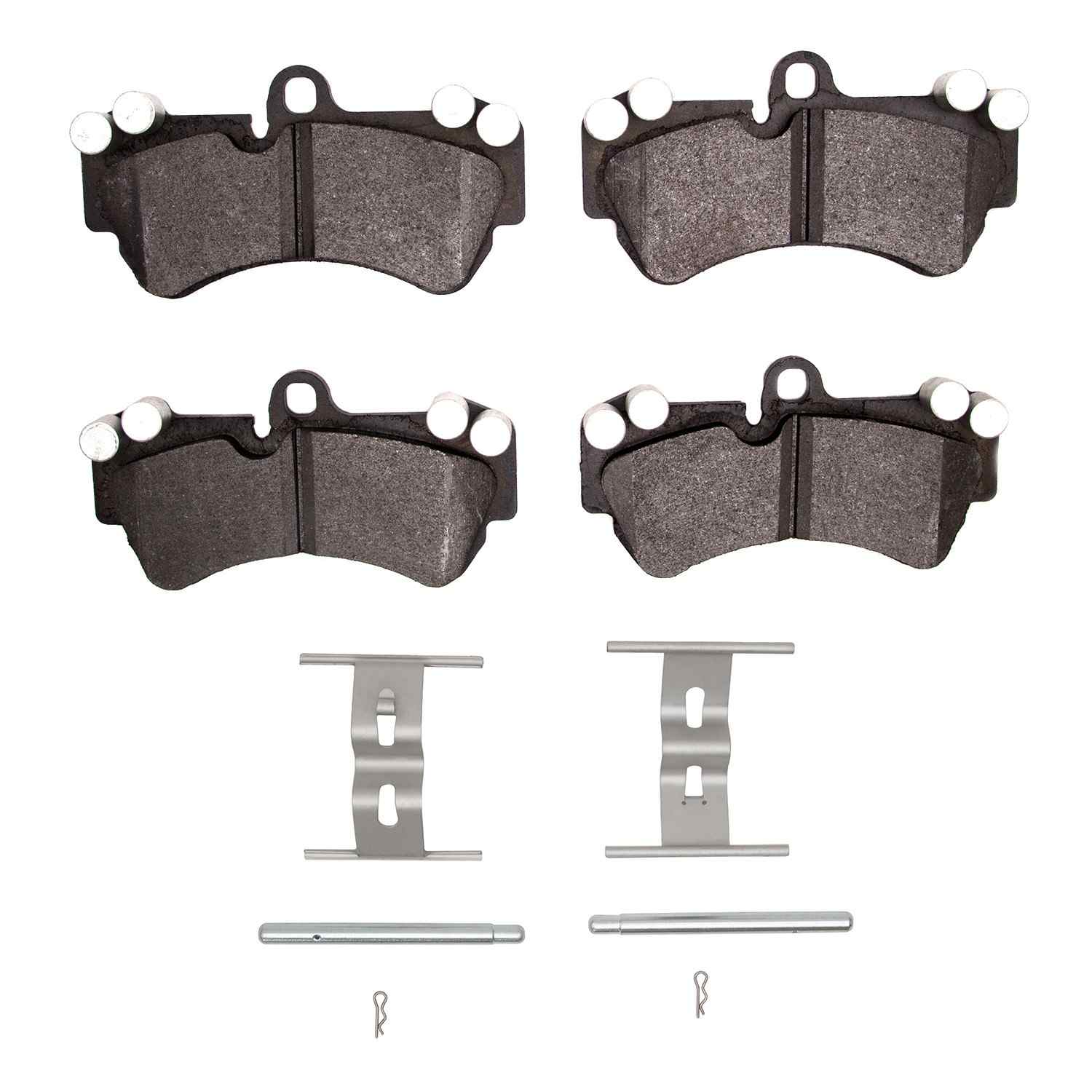 R1 Concepts 03-18 Volkswagen Touareg Front Semi Met Brake Pads and Hardware Kit