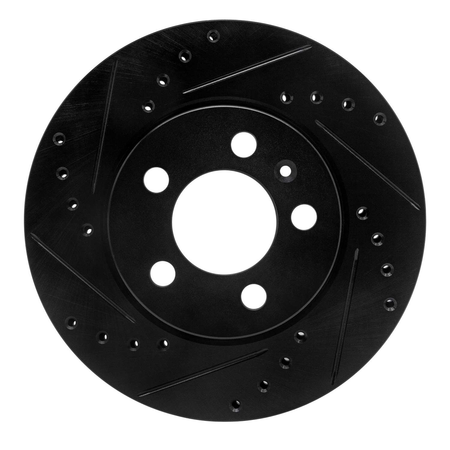 R1 Concepts 03-18 Volkswagen VENTO (Mexico) Front Left Drilled & Slotted Black Brake Rotor