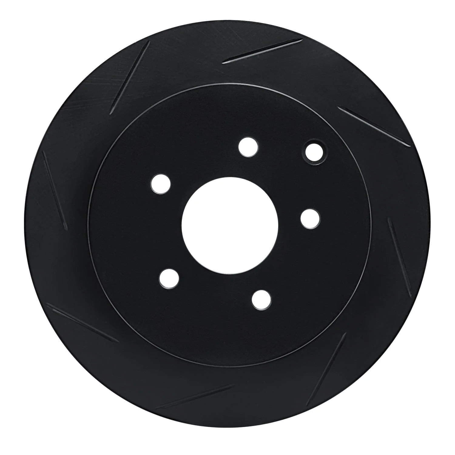 R1 Concepts 03-21 Infiniti FX35 Rear Left Slotted Black Brake Rotor