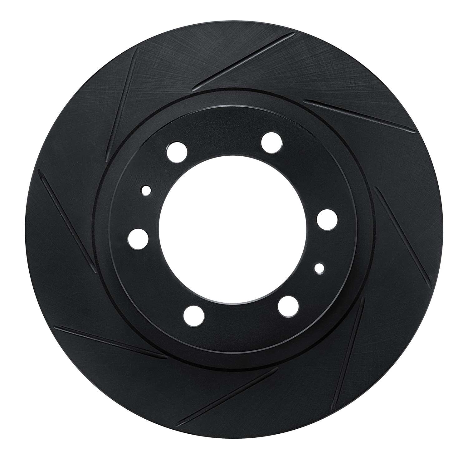 R1 Concepts 03-22 Toyota 4Runner Front Left Slotted Black Brake Rotor