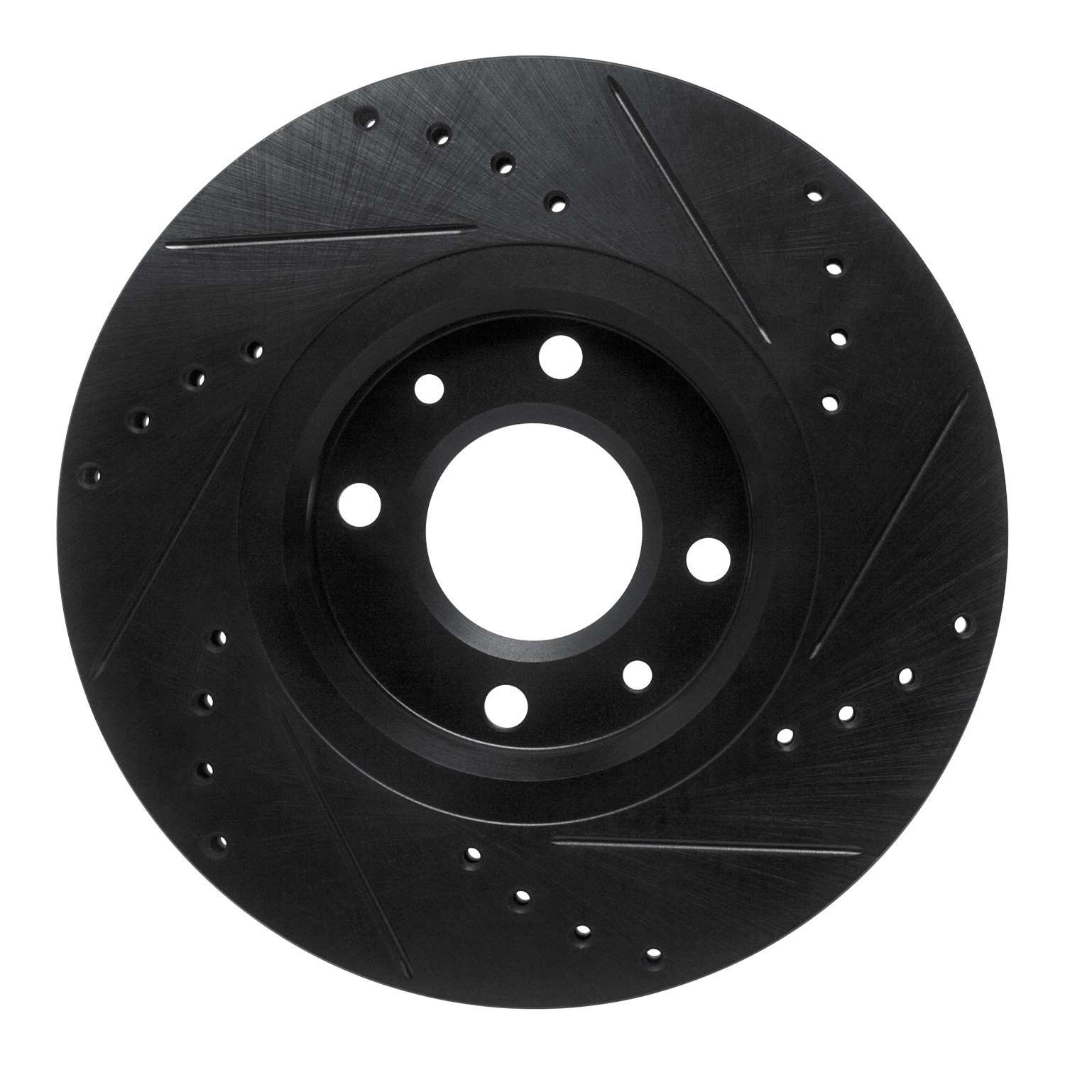 R1 Concepts 03-25 Peugeot Partner (Mexico) Front Left Drilled & Slotted Black Brake Rotor - Image 2
