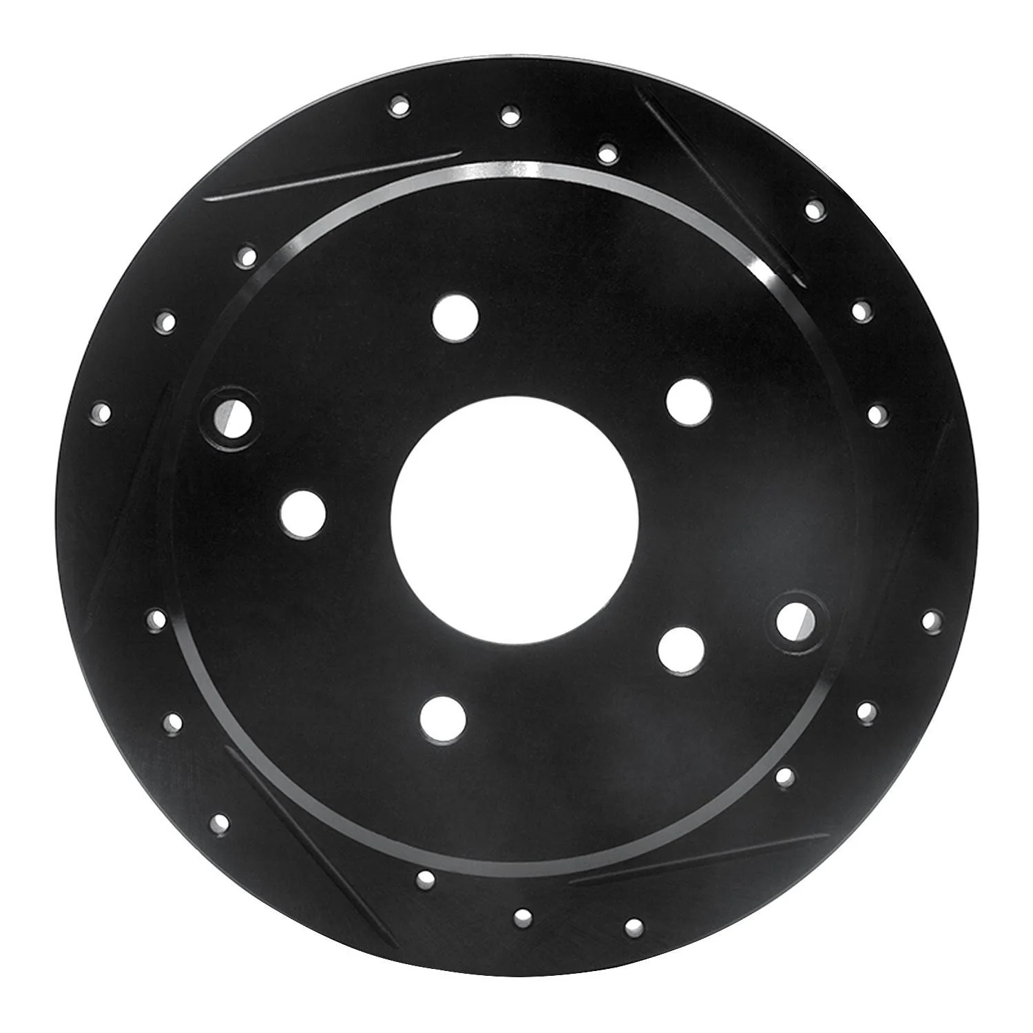 R1 Concepts 04-04 Pontiac GTO Rear Right Drilled & Slotted Black Brake Rotor
