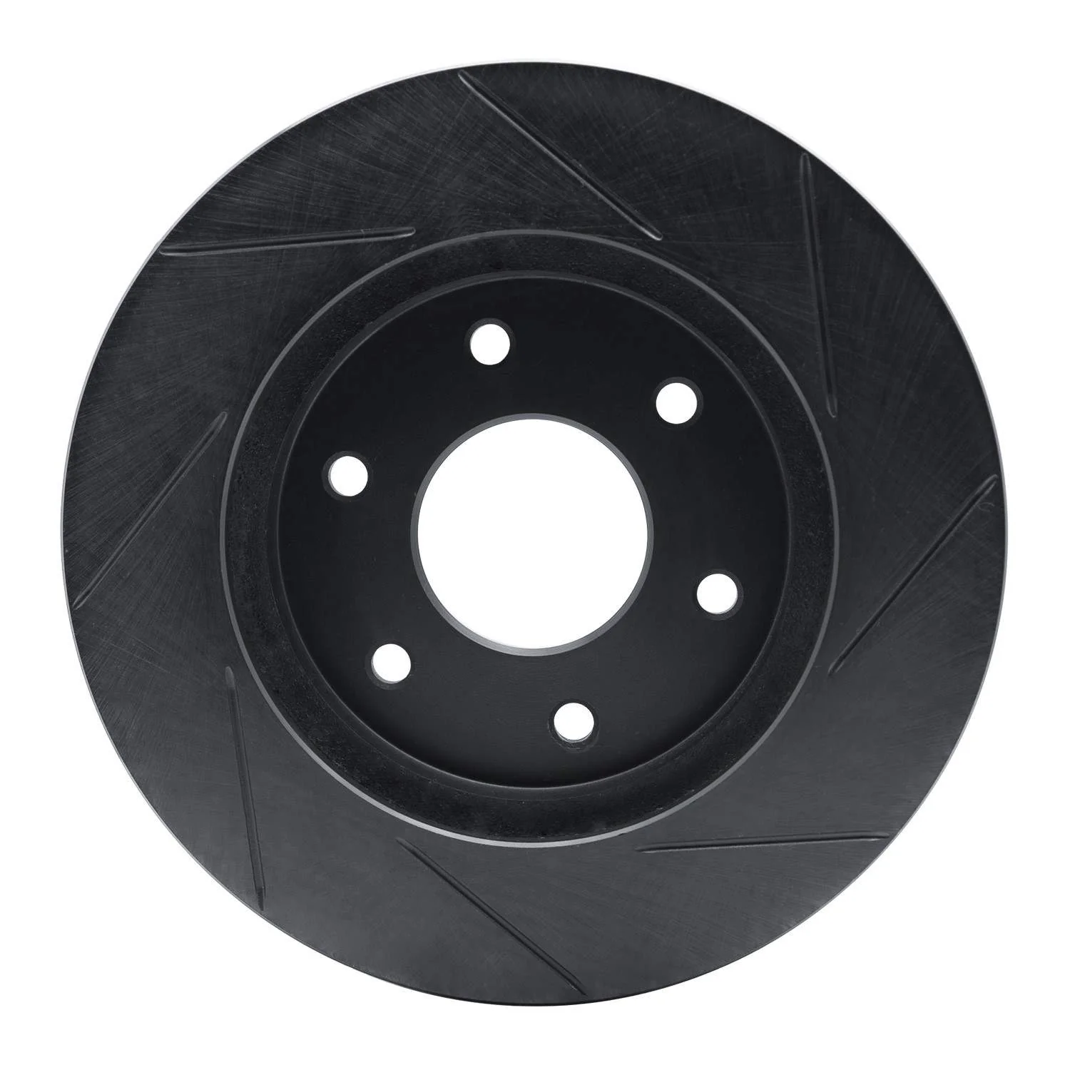 R1 Concepts 04-05 Nissan Armada Front Left Slotted Black Brake Rotor - Image 2