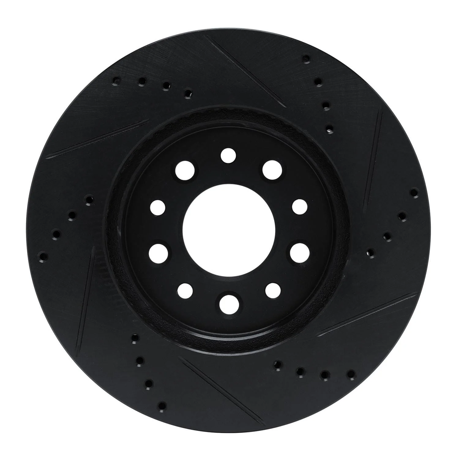 R1 Concepts 04-07 Ford Freestar Front Left Drilled & Slotted Black Brake Rotor - Image 2