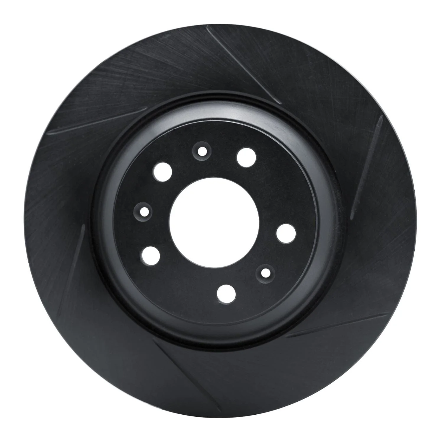 R1 Concepts 04-08 Pontiac Sts Front Right Slotted Black Brake Rotor