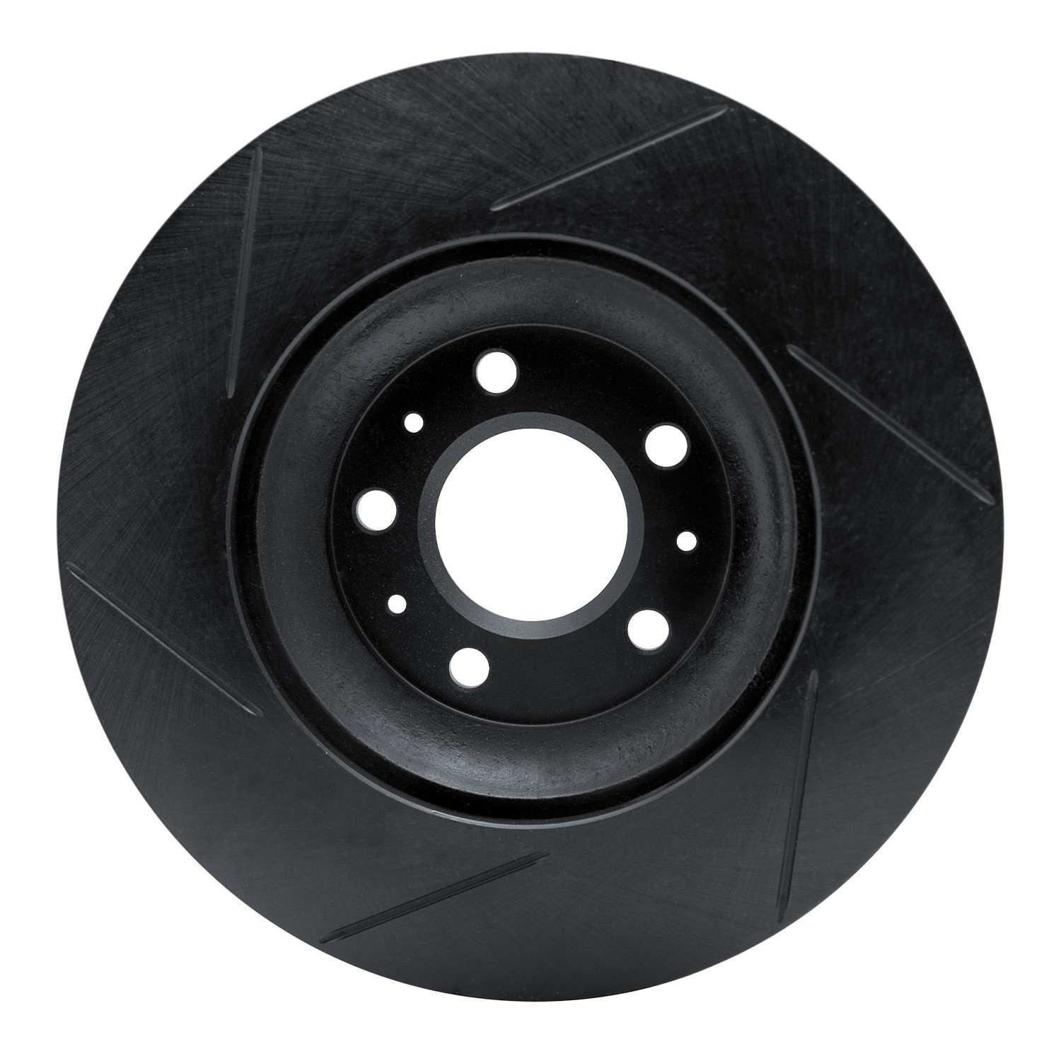 R1 Concepts 04-08 Pontiac Sts Front Right Slotted Black Brake Rotor - Image 2