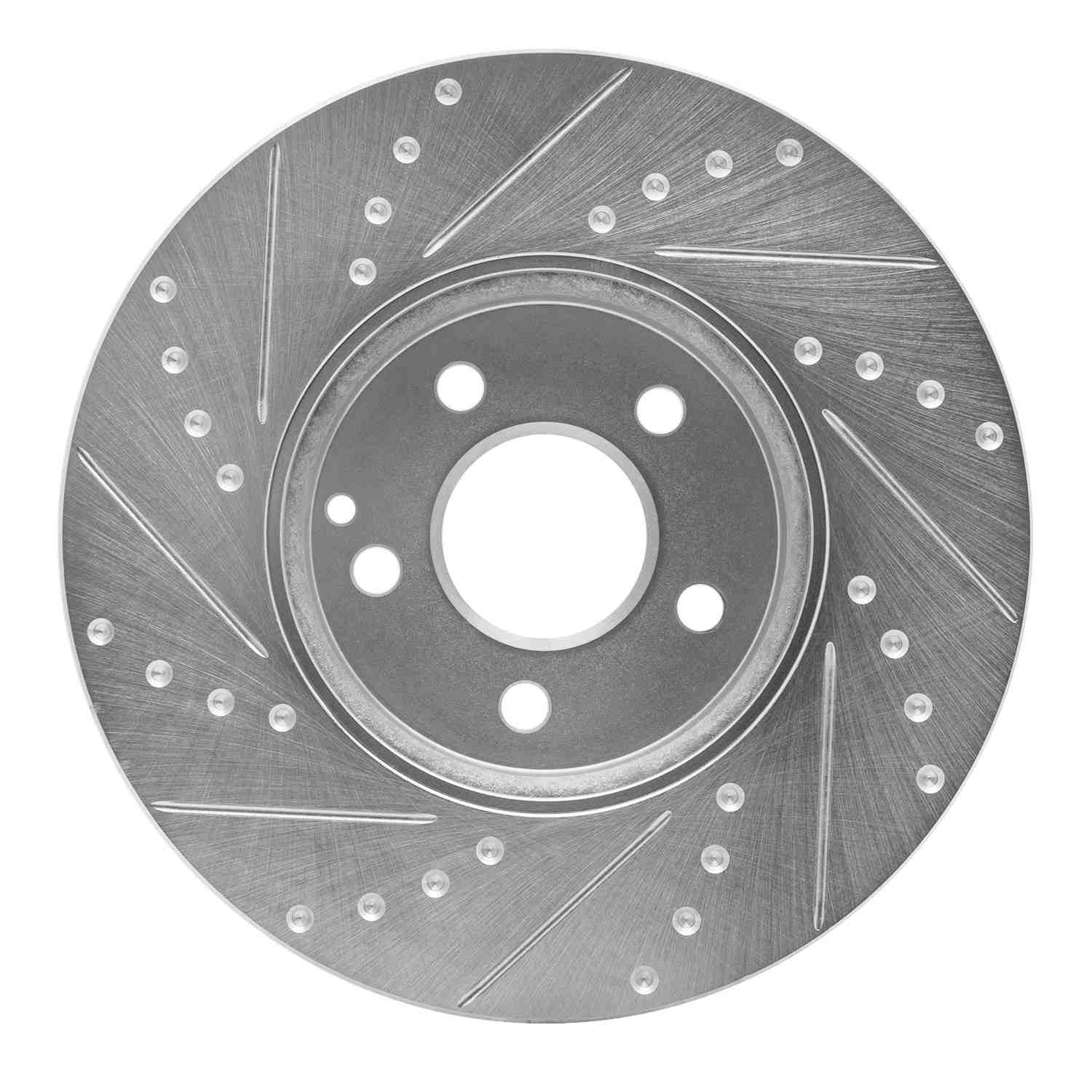 R1 Concepts 04-09 Mercedes-Benz E280 (Canada) Front Right Drilled & Slotted Silver Brake Rotor - Image 2