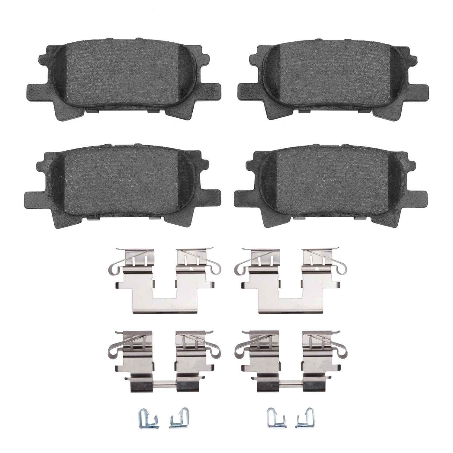 R1 Concepts 04-09 Toyota Highlander Hybrid Rear Semi Met Brake Pads and Hardware Kit