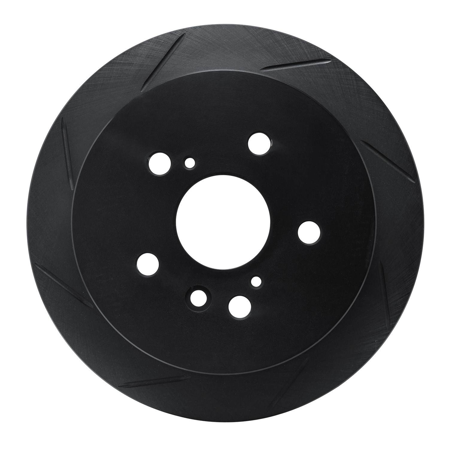 R1 Concepts 04-09 Toyota Highlander Rear Left Slotted Black Brake Rotor