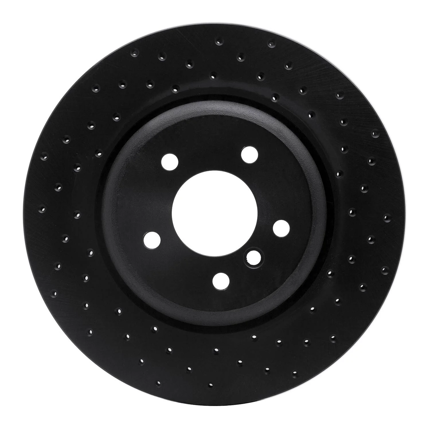 R1 Concepts 04-10 BMW 535i Rear Right Drilled Black Brake Rotor