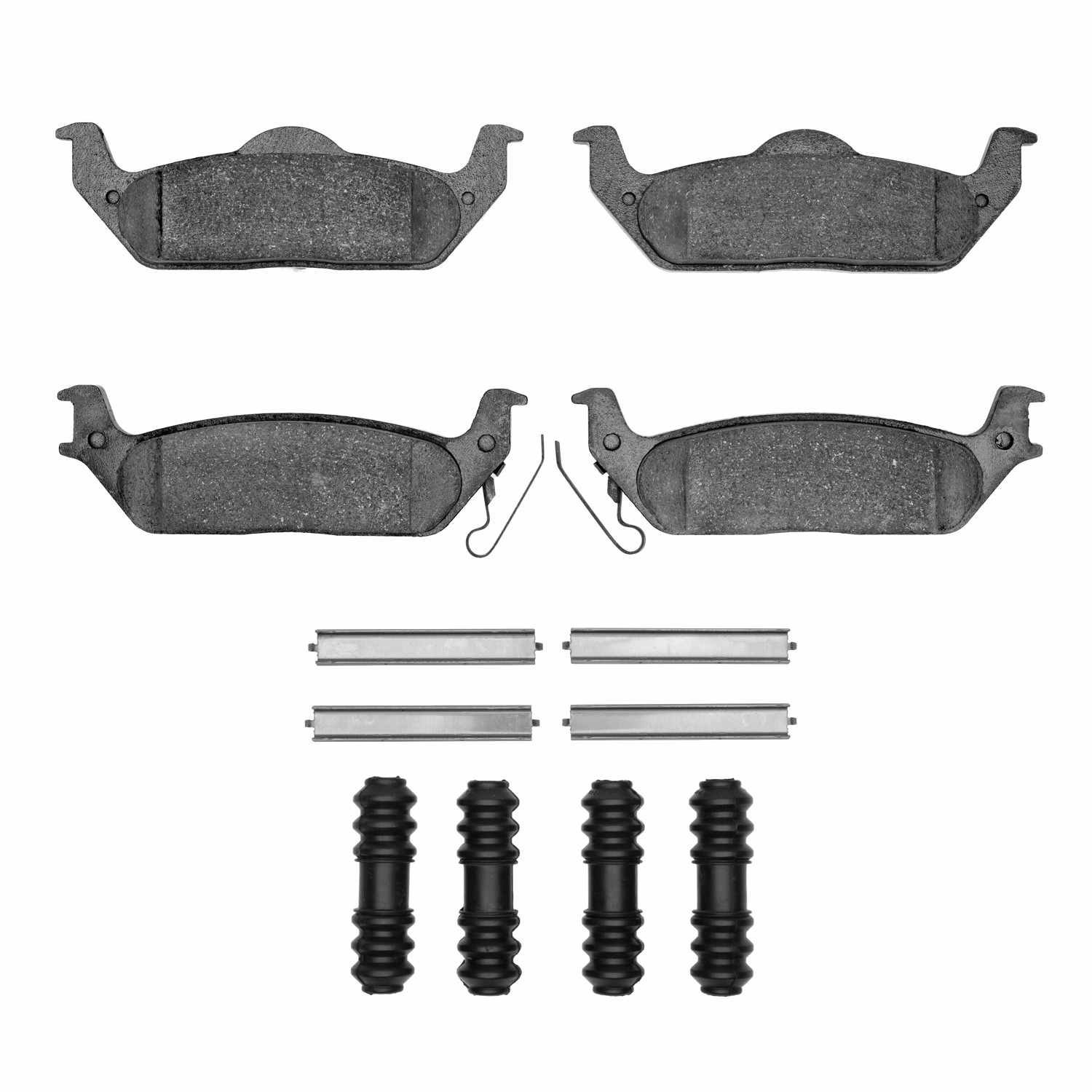 R1 Concepts 04-11 Ford F-150 RWD Rear Semi Met Pads & Hardware Kit