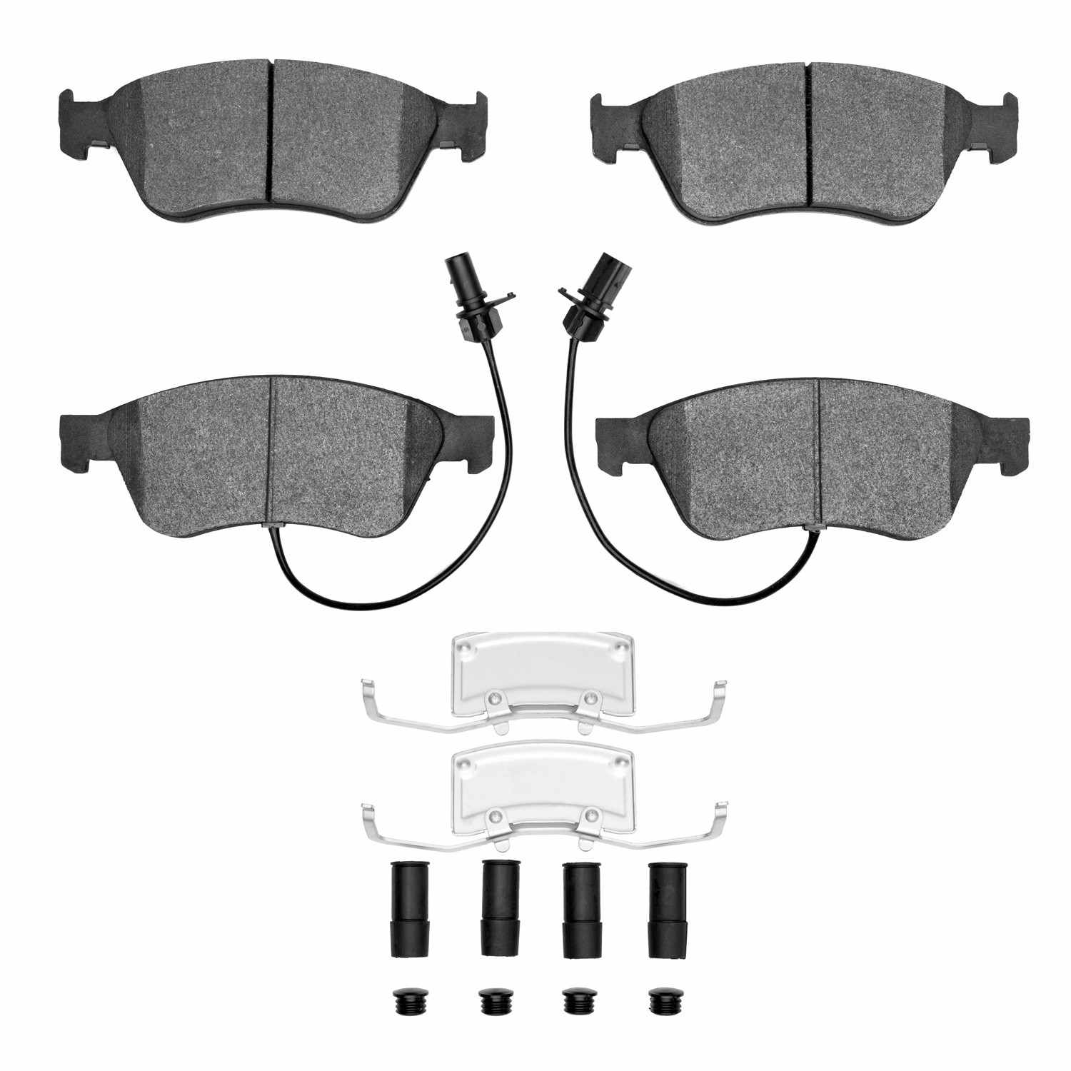 R1 Concepts 04-11 Volkswagen Phaeton Front Performance Sport Brake Pads and Hardware Kit