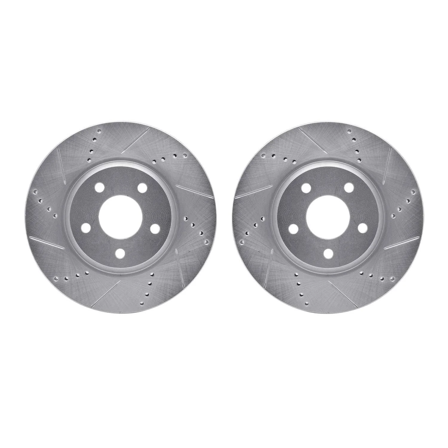 R1 Concepts 04-12 Chevrolet HHR Front Drilled & Slotted Silver Brake Rotor Set