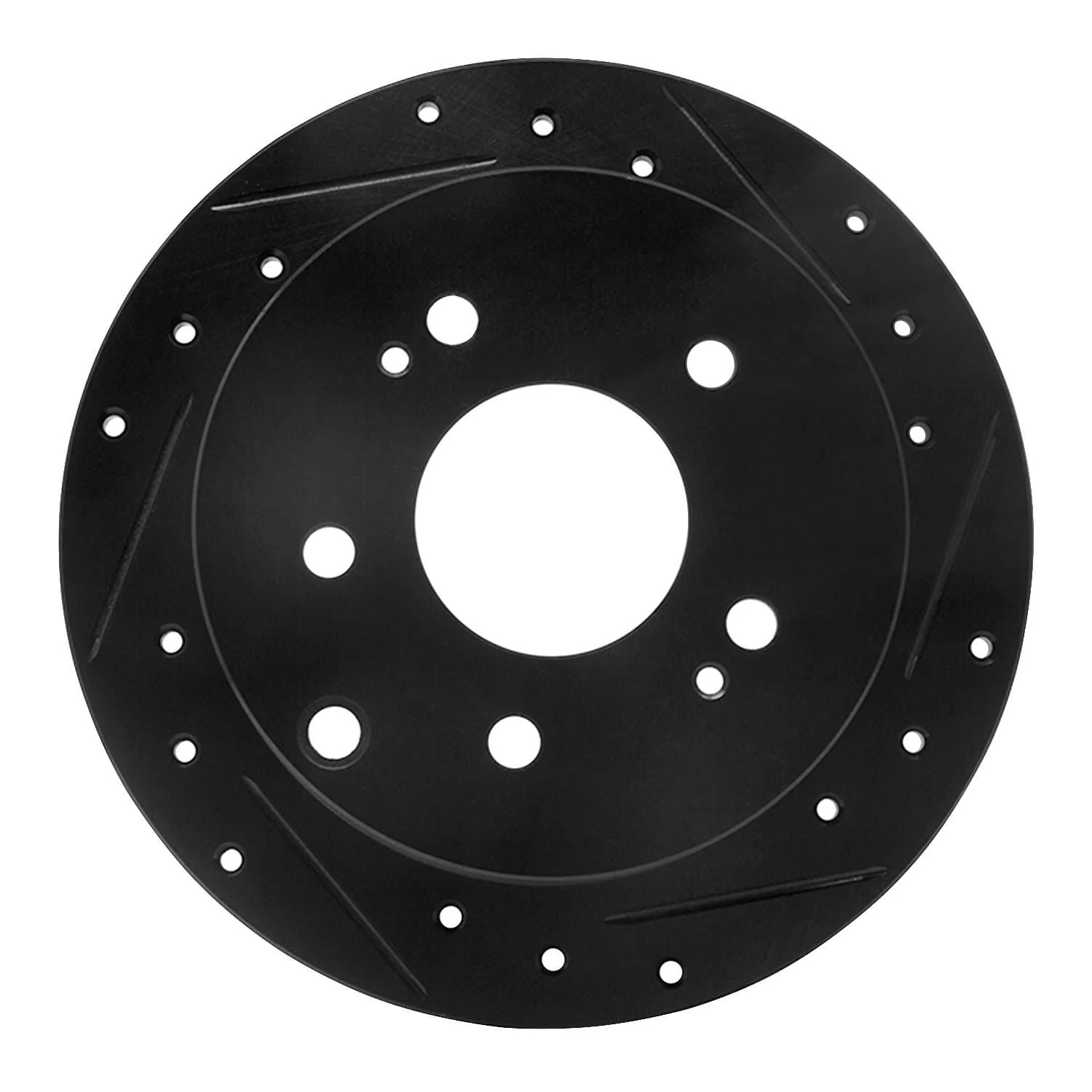 R1 Concepts 04-12 Mitsubishi Eclipse Rear Right Drilled & Slotted Black Brake Rotor