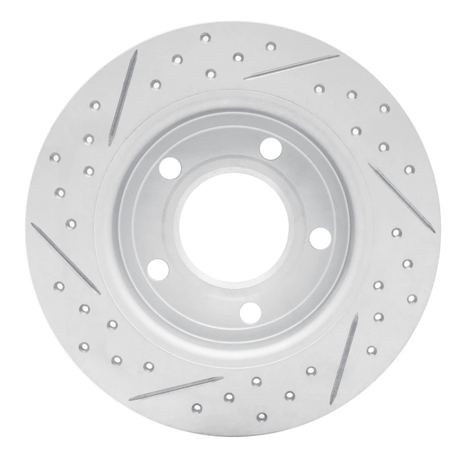 R1 Concepts 04-13 Mazda 3 Rear Right Drilled & Slotted Geo-Carbon Rotor - Image 2