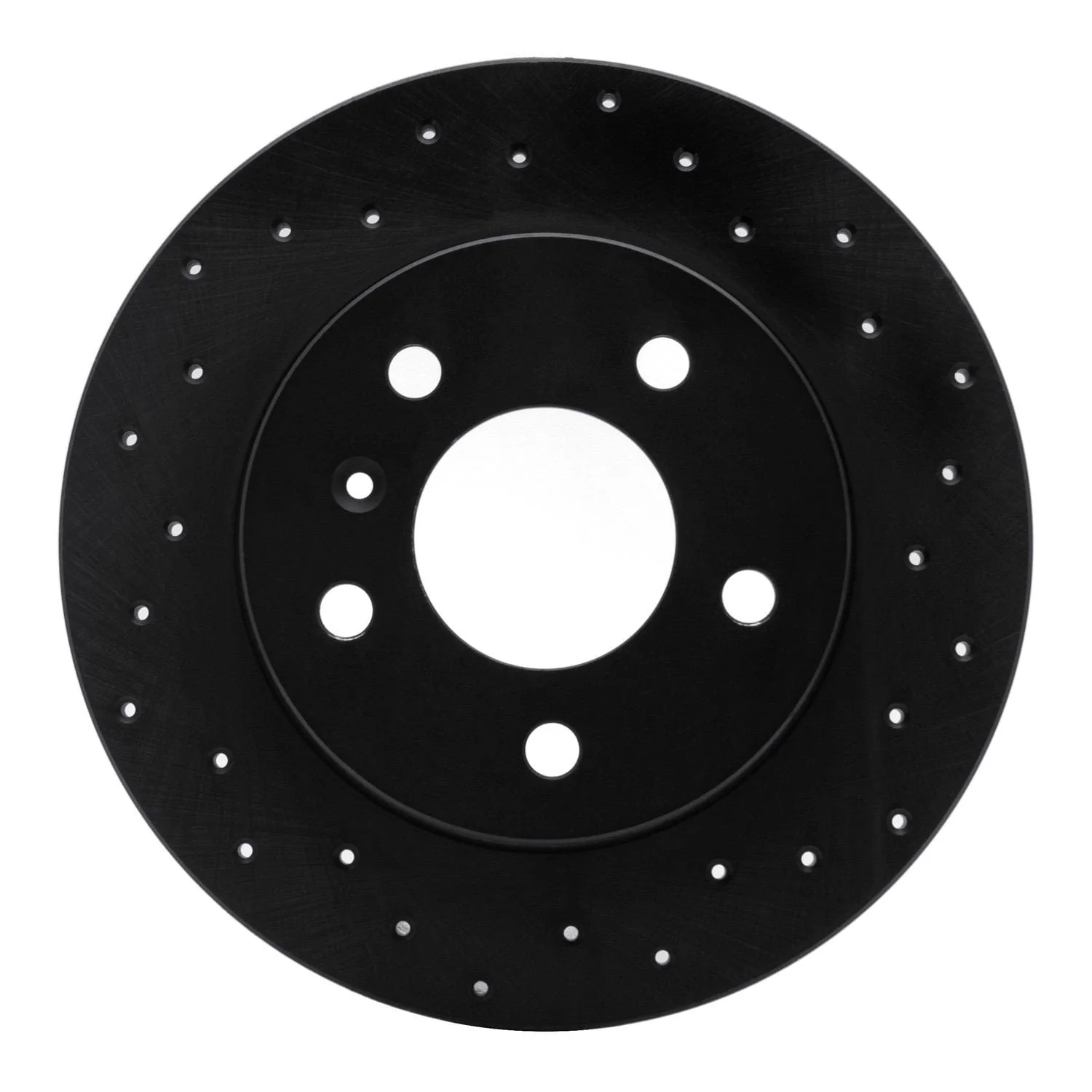 R1 Concepts 04-16 Buick Allure Rear Right Drilled Black Brake Rotor