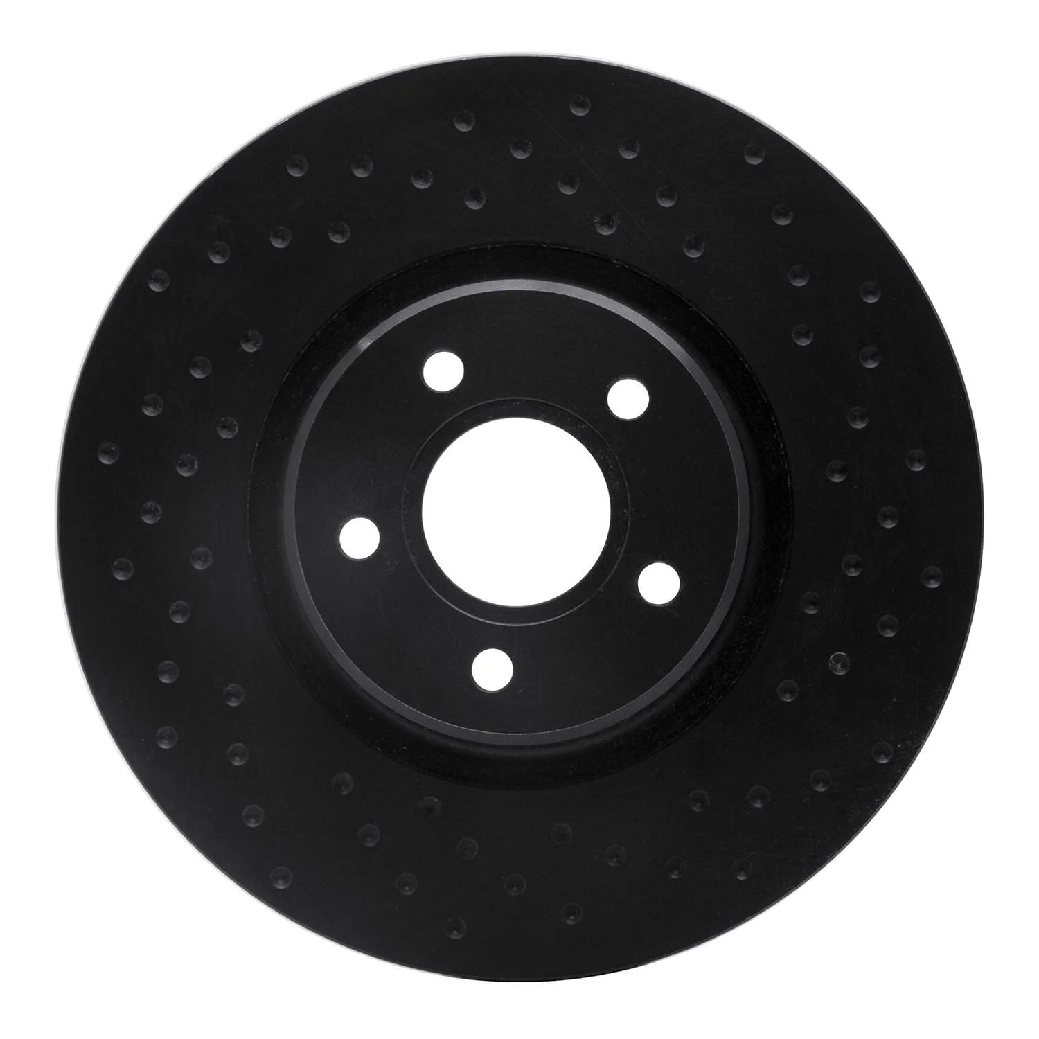 R1 Concepts 04-19 Ford C70 Front Right Drilled Black Brake Rotor