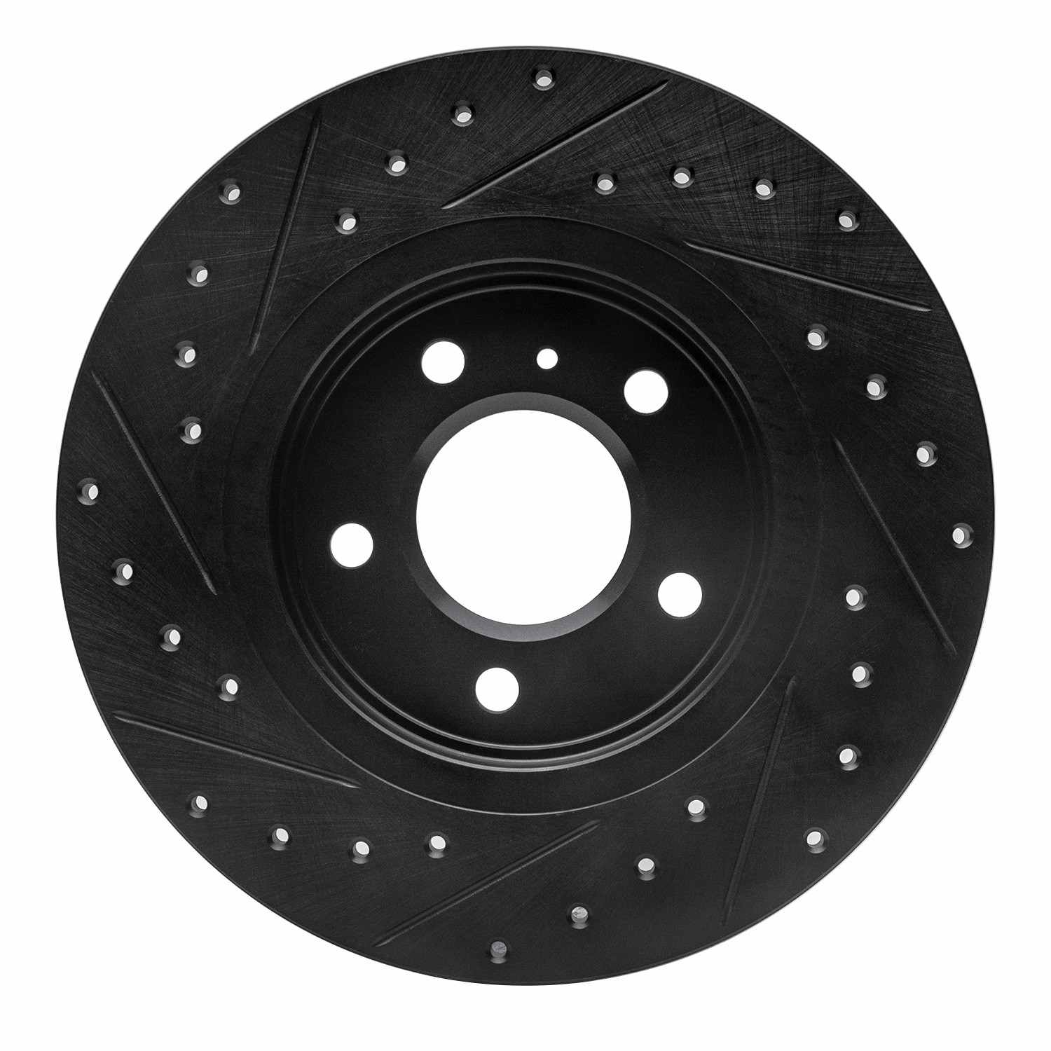 R1 Concepts 05-05 Buick Terraza Rear Right Drilled & Slotted Black Brake Rotor - Image 2
