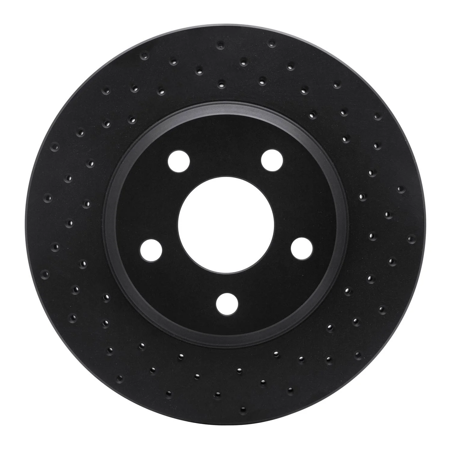 R1 Concepts 05-05 Pontiac Park Avenue Front Right Drilled Black Brake Rotor