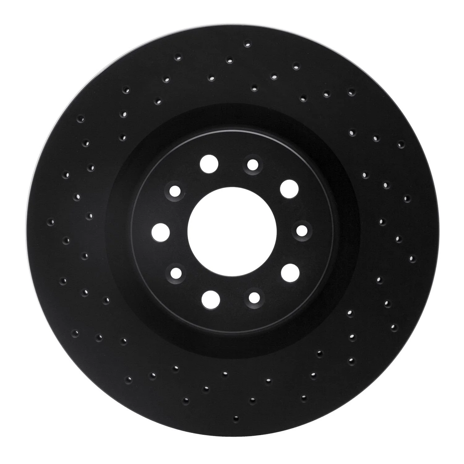 R1 Concepts 05-06 Ford GT Rear Drilled Black Brake Rotor
