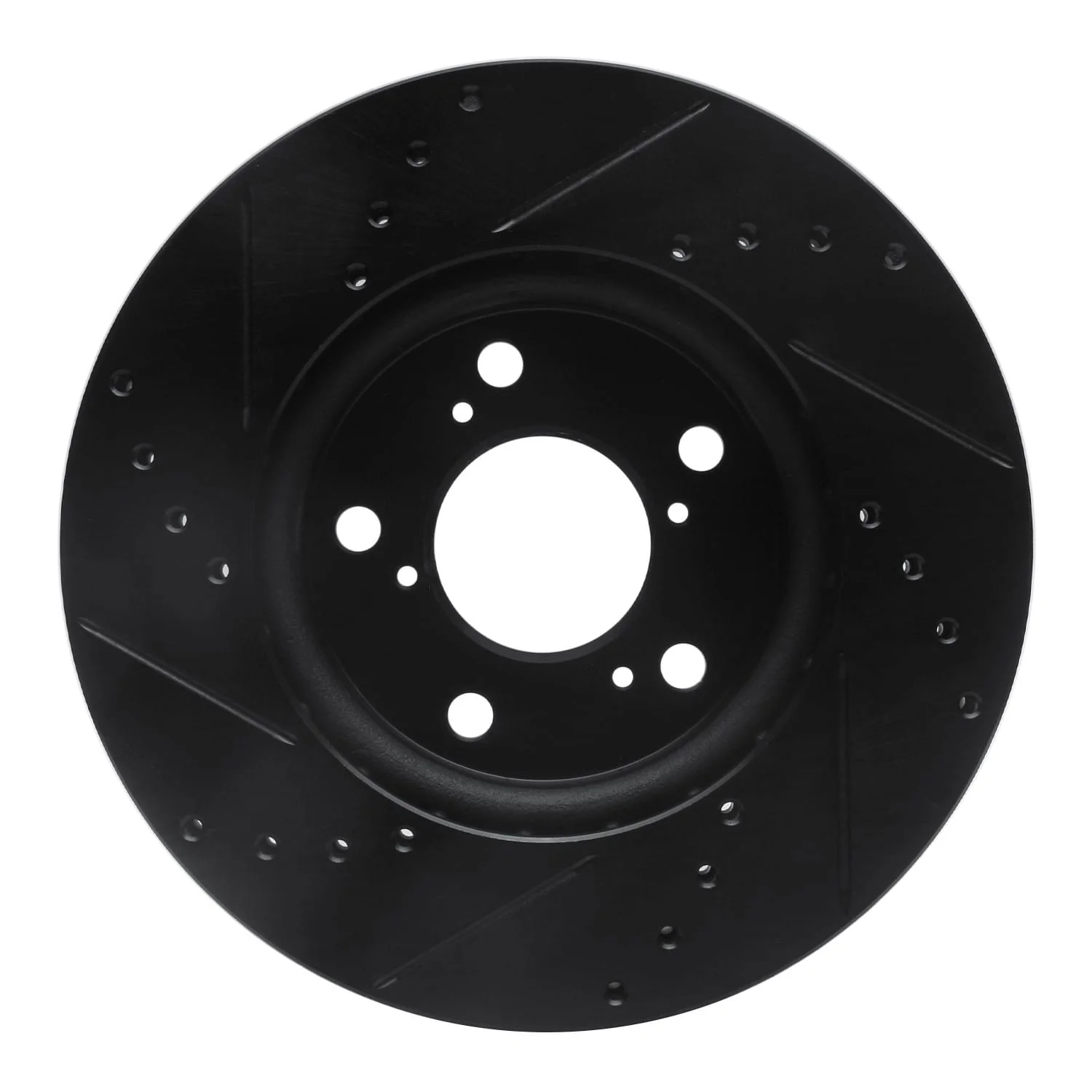 R1 Concepts 05-10 Honda Odyssey Front Right Drilled & Slotted Black Brake Rotor - Image 2