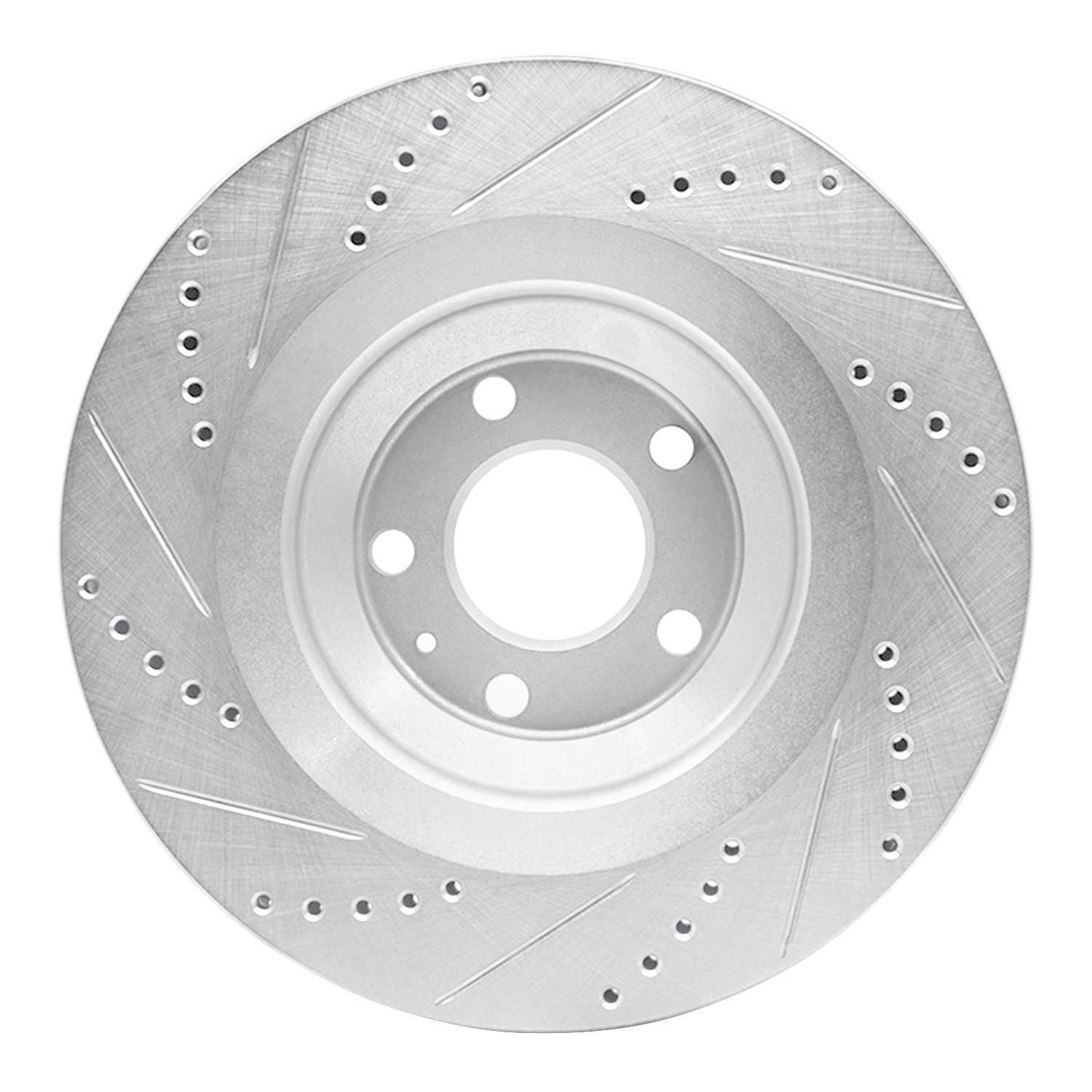 R1 Concepts 05-11 Audi A6 Quattro Rear Right Drilled & Slotted Silver Brake Rotor - Image 2