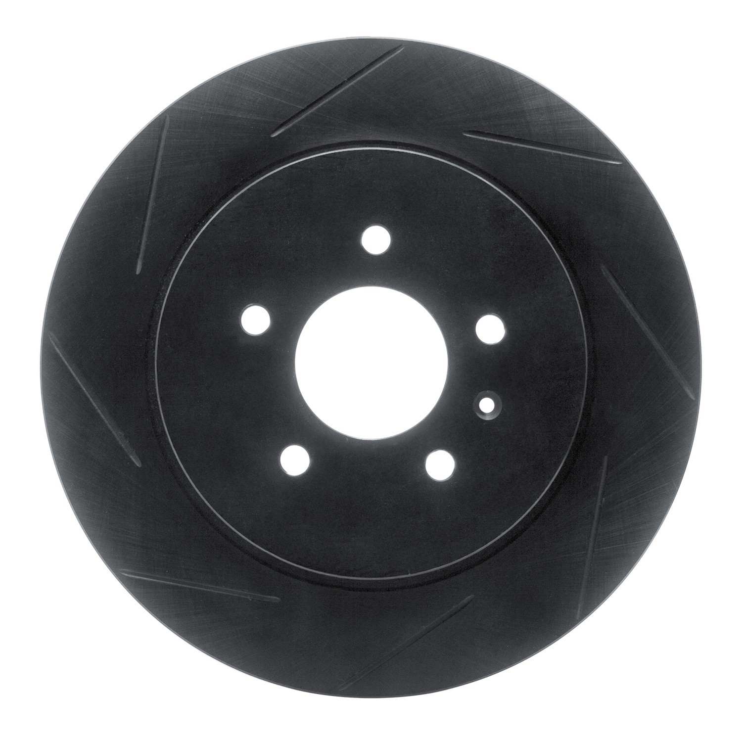 R1 Concepts 05-11 Cadillac CTS Rear Left Slotted Black Brake Rotor