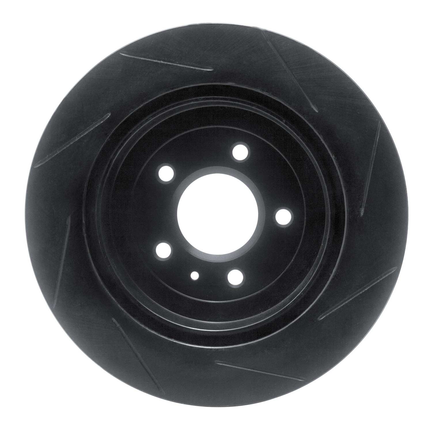 R1 Concepts 05-11 Cadillac CTS Rear Left Slotted Black Brake Rotor - Image 2