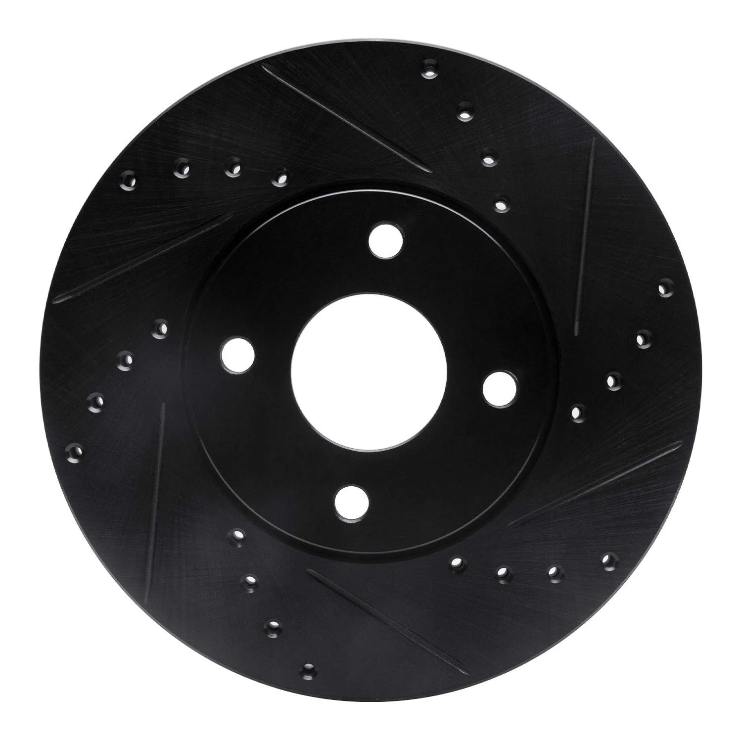 R1 Concepts 05-12 Ford Ecosport (Mexico) Front Right Drilled & Slotted Black Brake Rotor