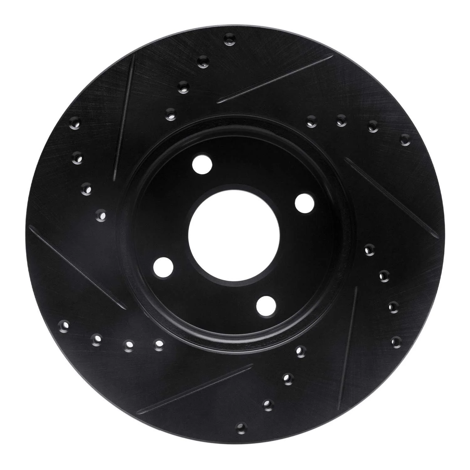 R1 Concepts 05-12 Ford Ecosport (Mexico) Front Right Drilled & Slotted Black Brake Rotor - Image 2
