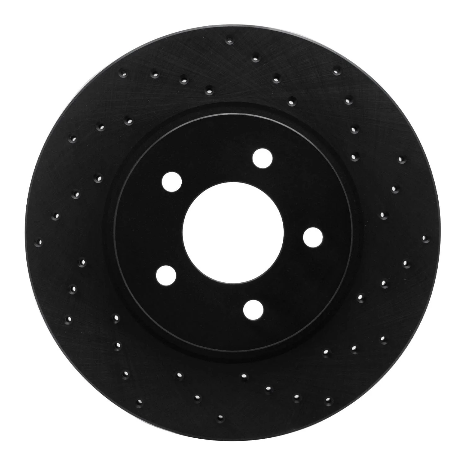 R1 Concepts 05-12 Ford Escape Front Right Drilled Black Brake Rotor