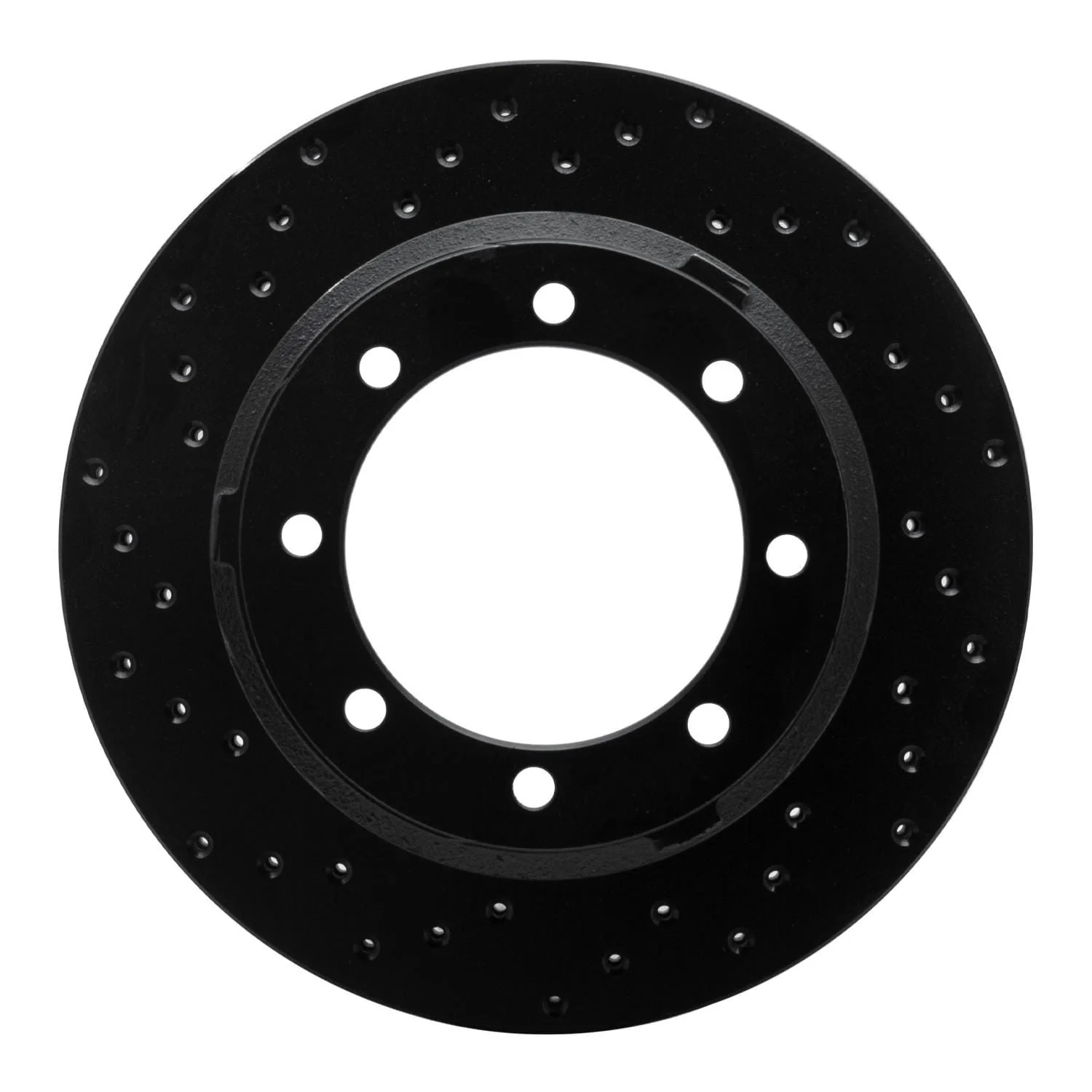 R1 Concepts 05-12 Ford F-350 Super Duty 2WD Rear Left Drilled Black Brake Rotor