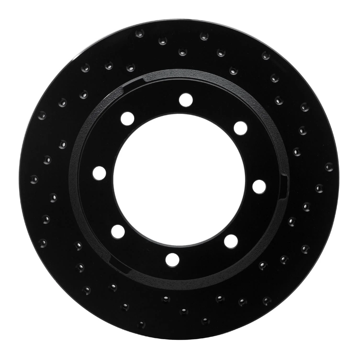 R1 Concepts 05-12 Ford F-350 Super Duty 2WD Rear Right Drilled Black Brake Rotor