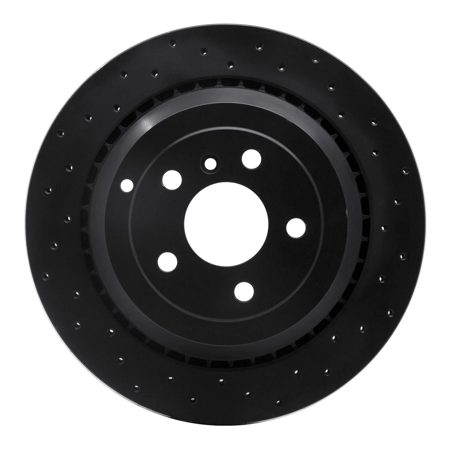 R1 Concepts 05-12 Mercedes-Benz G55 AMG Rear Right Drilled Black Brake Rotor
