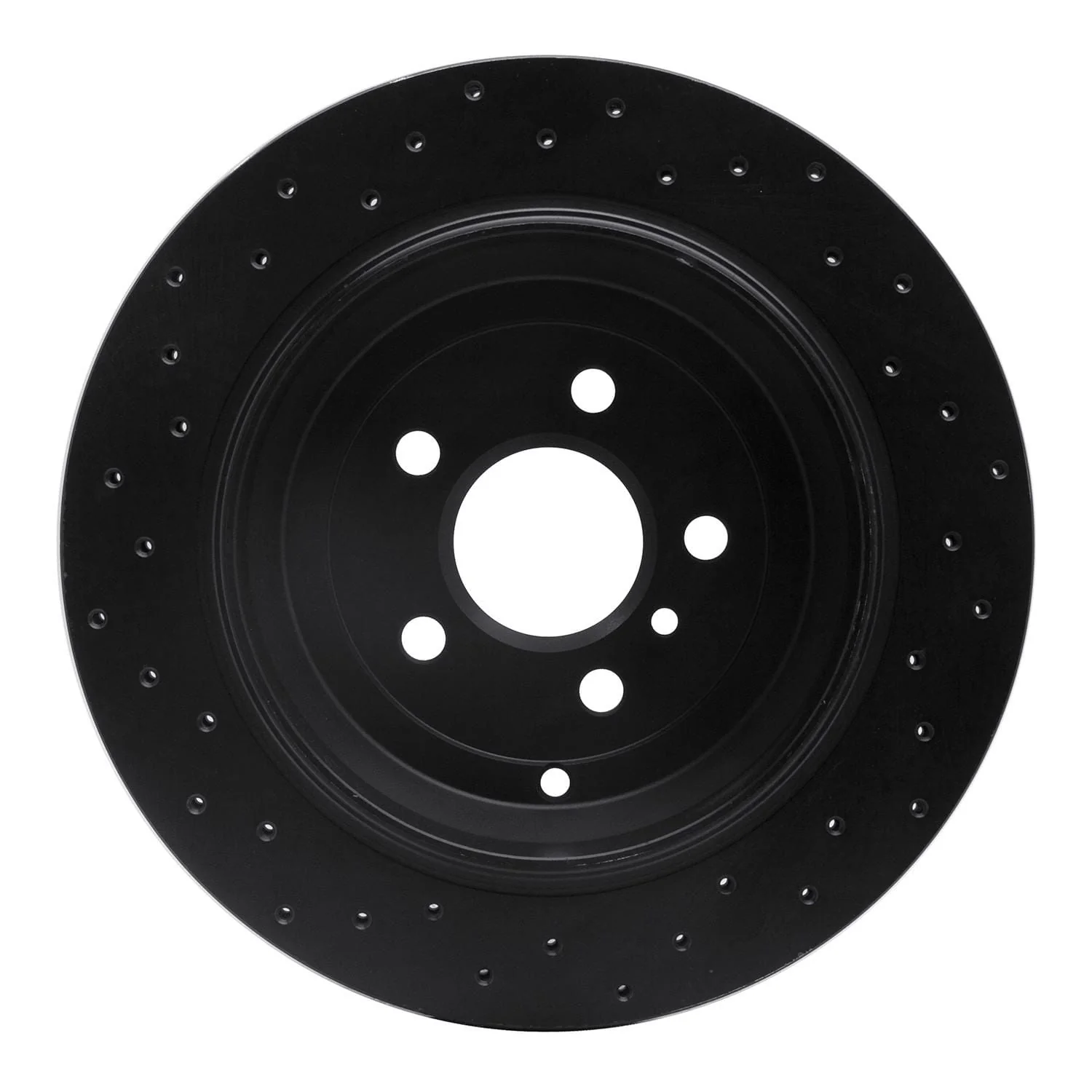 R1 Concepts 05-12 Mercedes-Benz G55 AMG Rear Right Drilled Black Brake Rotor - Image 2