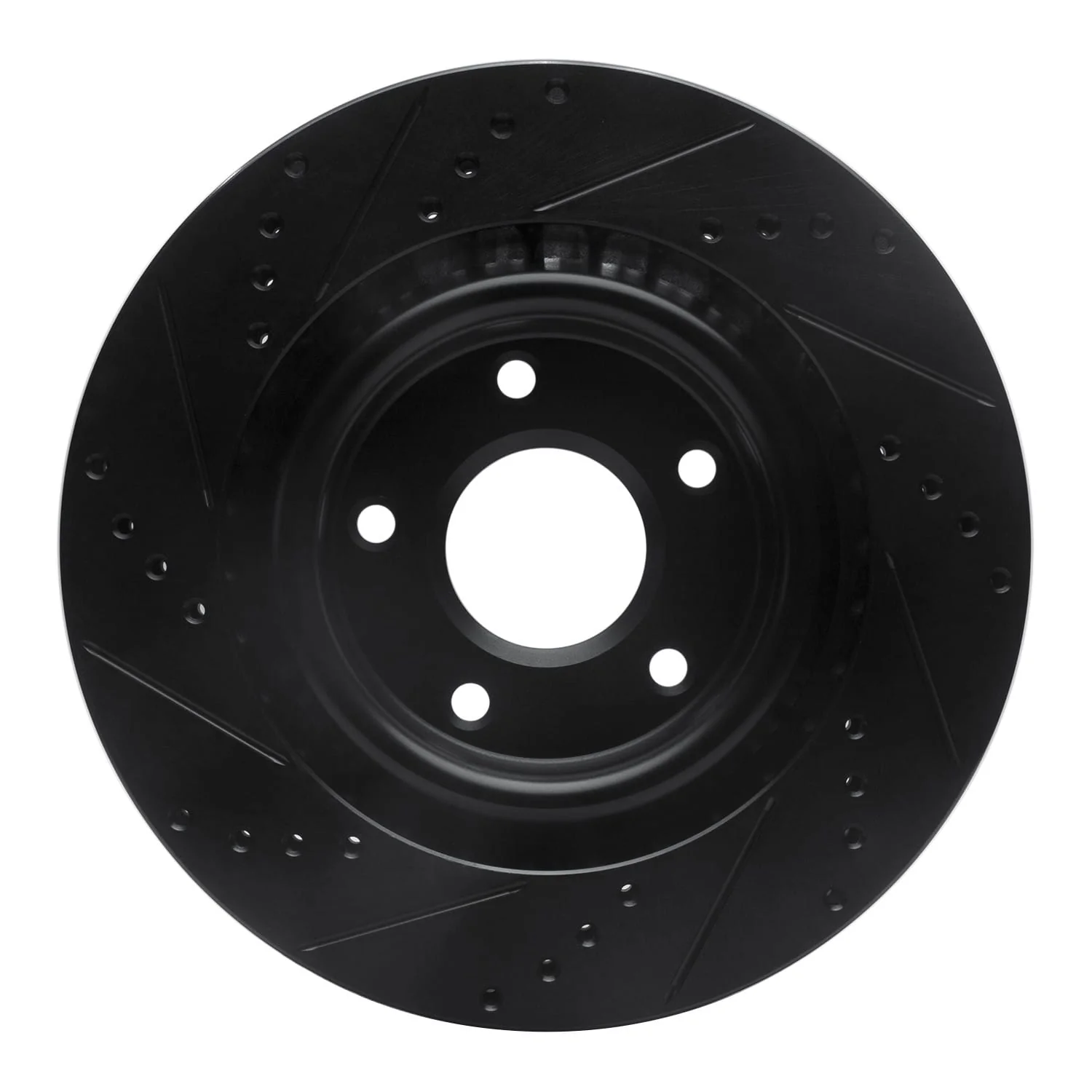 R1 Concepts 05-13 Cadillac XLR Front Right Drilled & Slotted Black Brake Rotor - Image 2