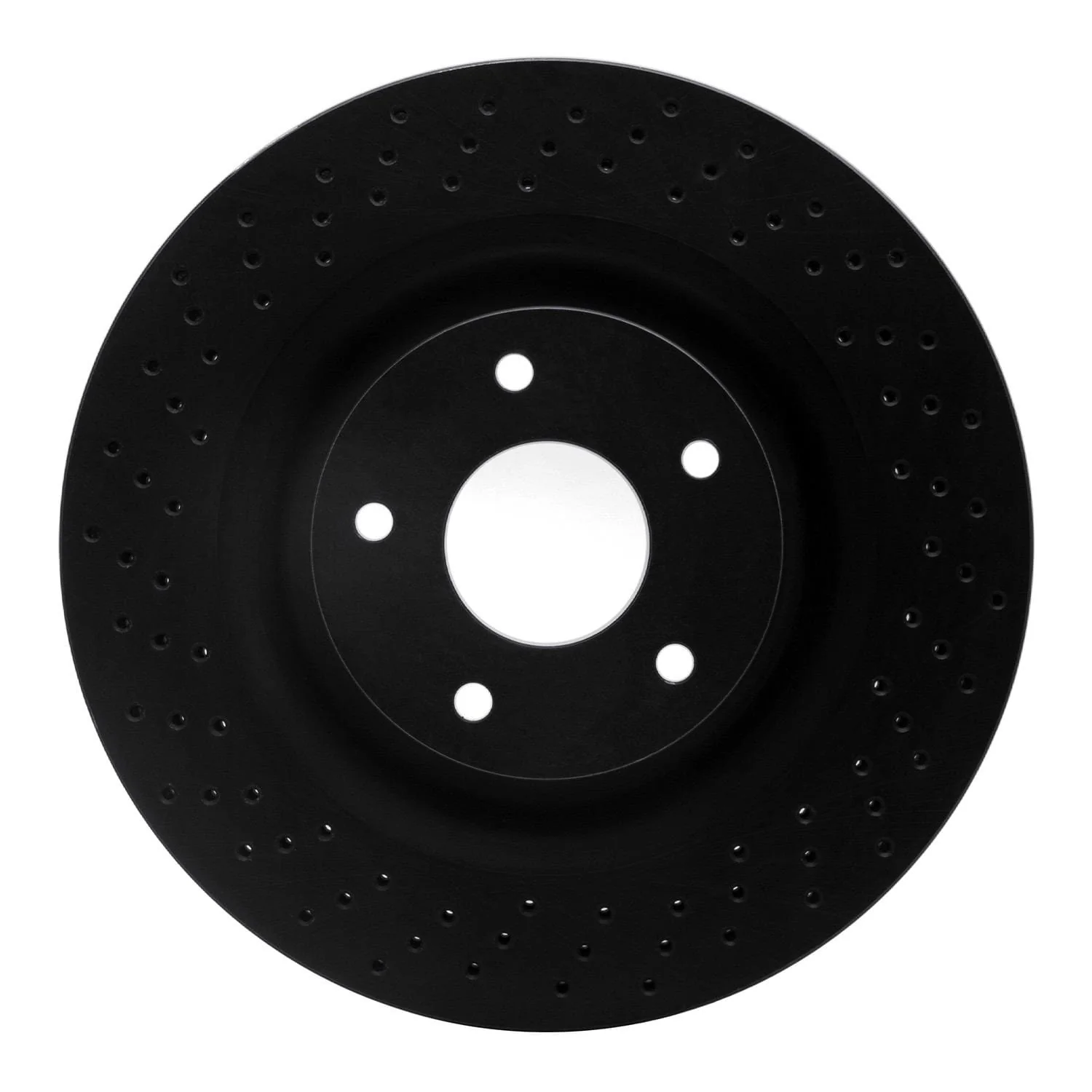 R1 Concepts 05-13 Chevrolet Corvette Front Drilled Black Brake Rotor