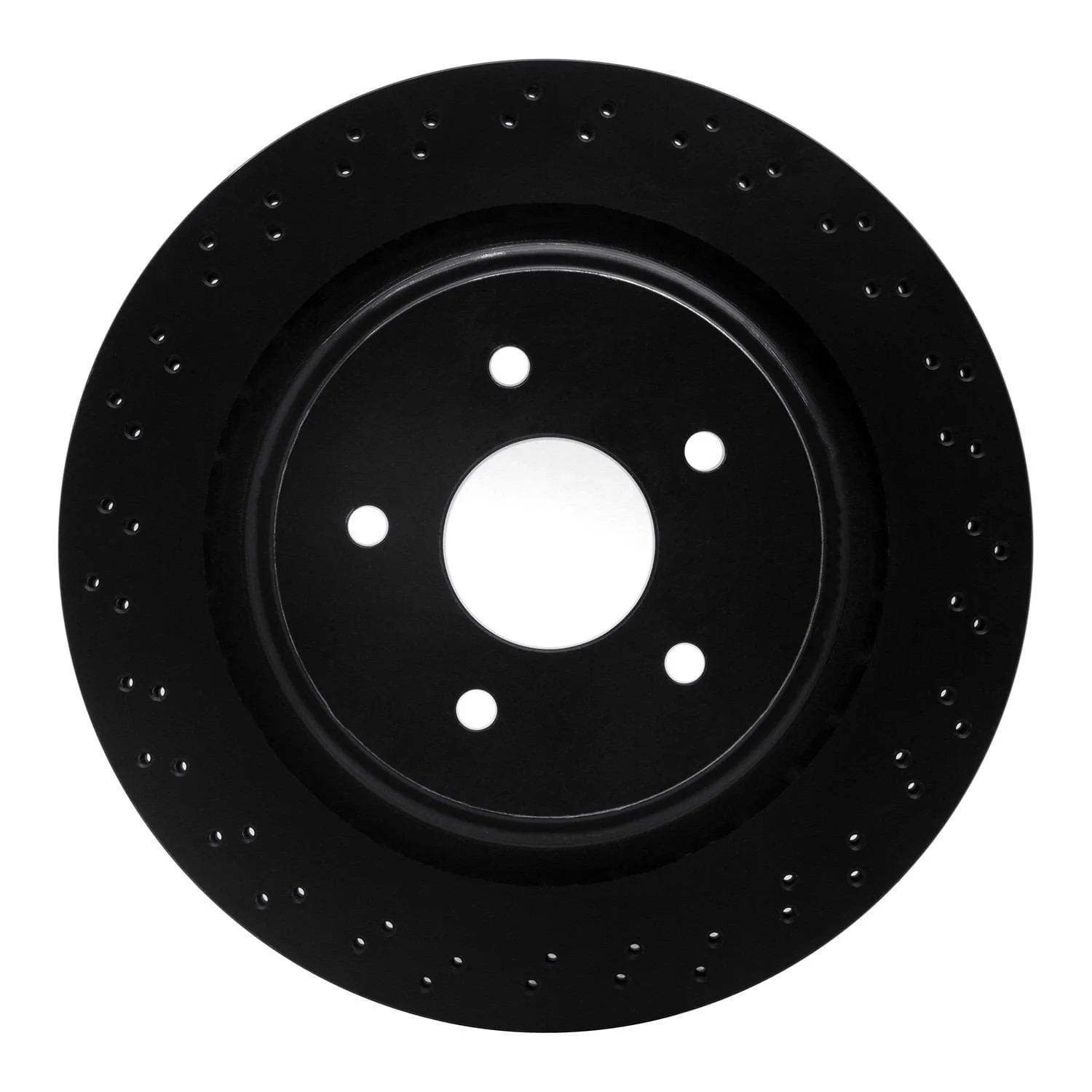 R1 Concepts 05-13 Chevrolet Corvette Rear Drilled Black Brake Rotor