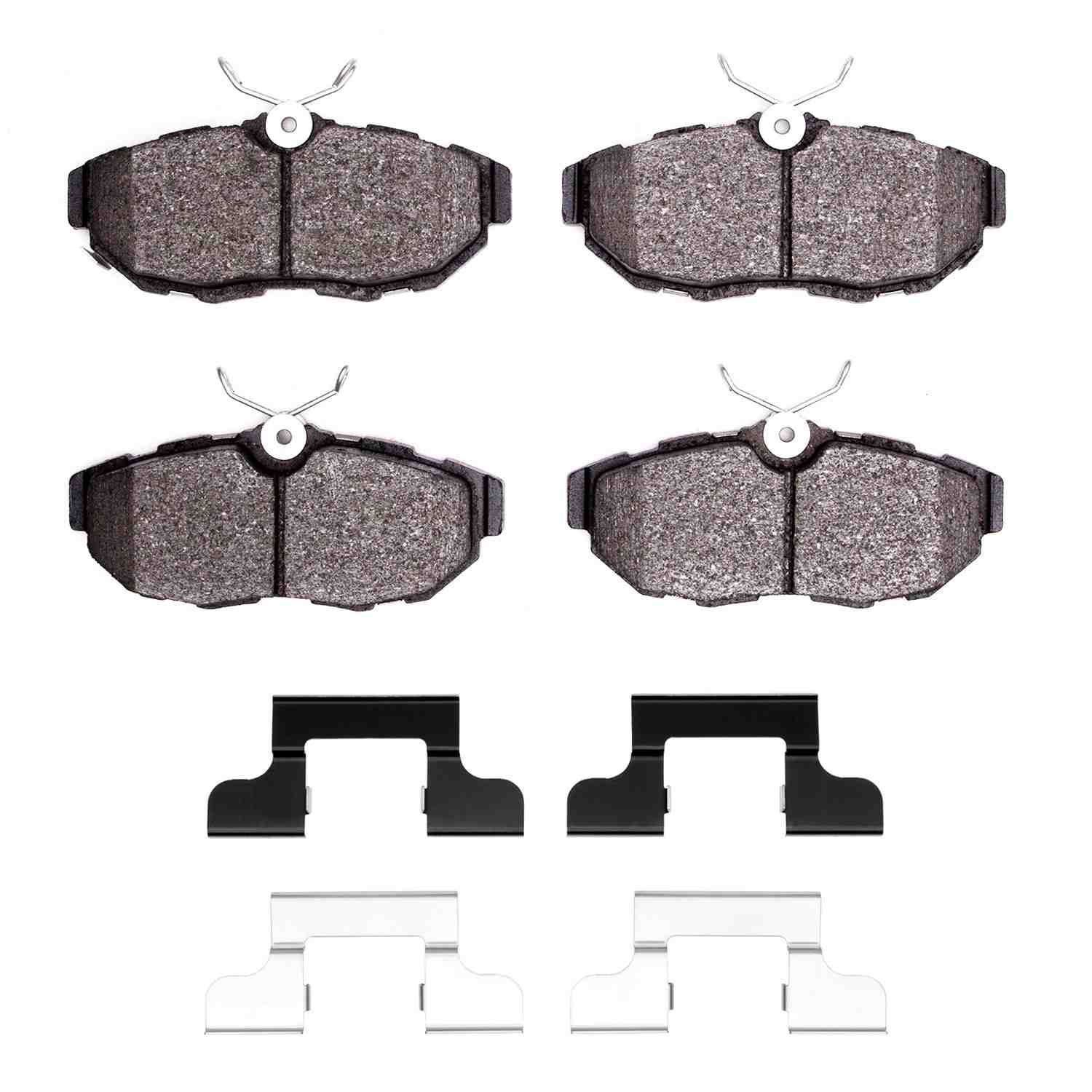 R1 Concepts 05-14 Ford Mustang Rear Semi Met Brake Pads and Hardware Kit