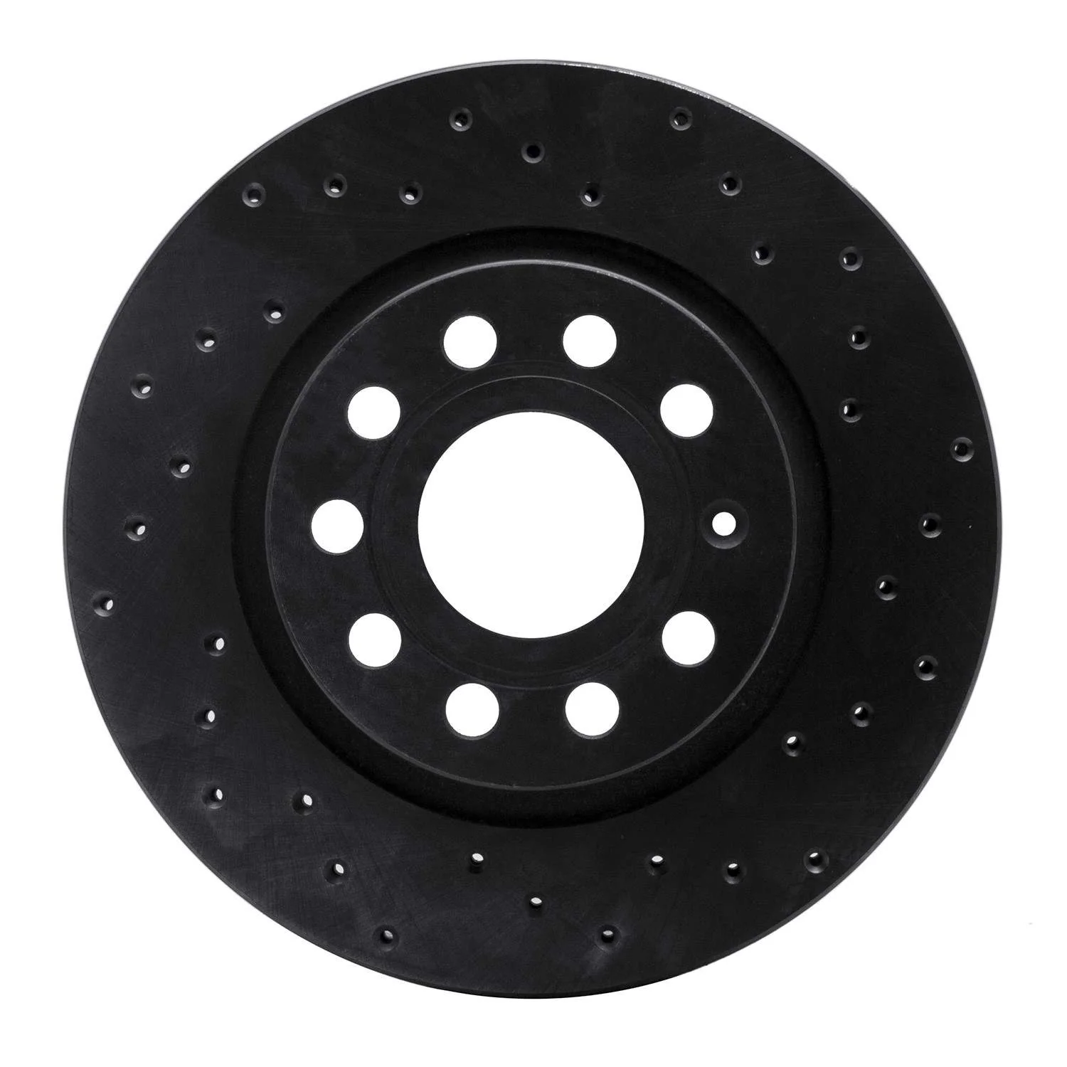 R1 Concepts 05-15 Volkswagen Jetta Sedan Front Right Drilled Black Brake Rotor