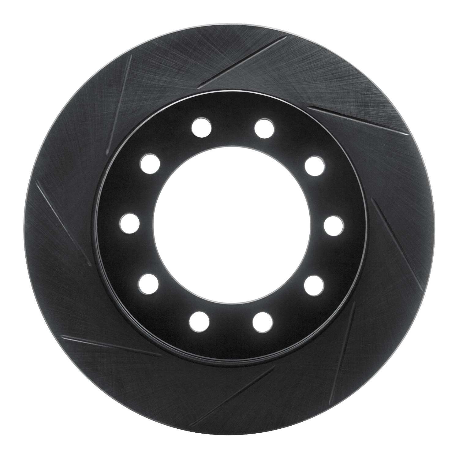 R1 Concepts 05-16 Ford F-450 Super Duty Front Left Slotted Black Brake Rotor