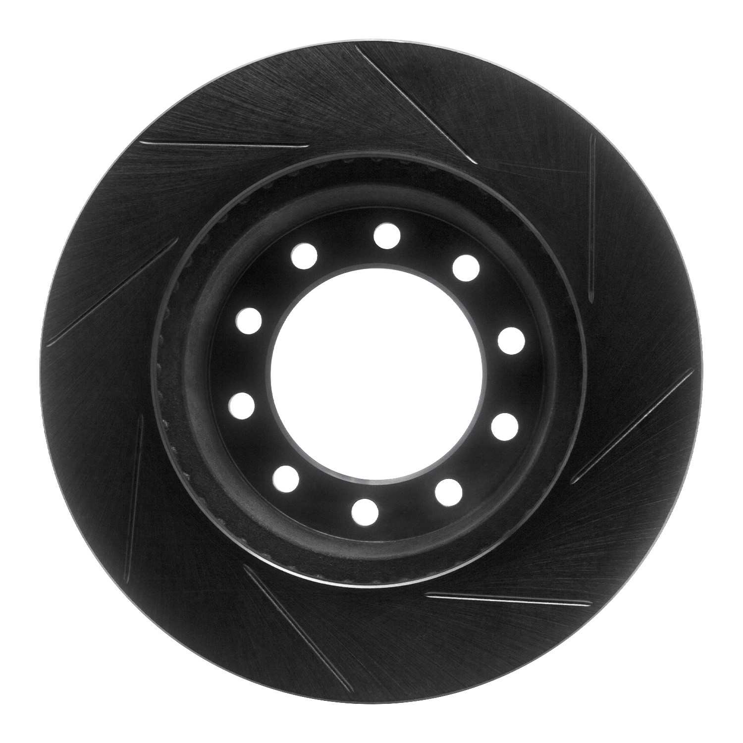 R1 Concepts 05-16 Ford F-450 Super Duty Front Left Slotted Black Brake Rotor - Image 2