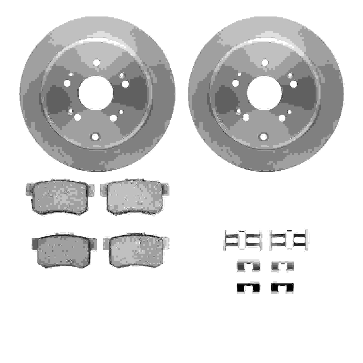 R1 Concepts 05-18 Acura RDX Rear Brake Rotor Set w/Optimum OE Pads and Hardware