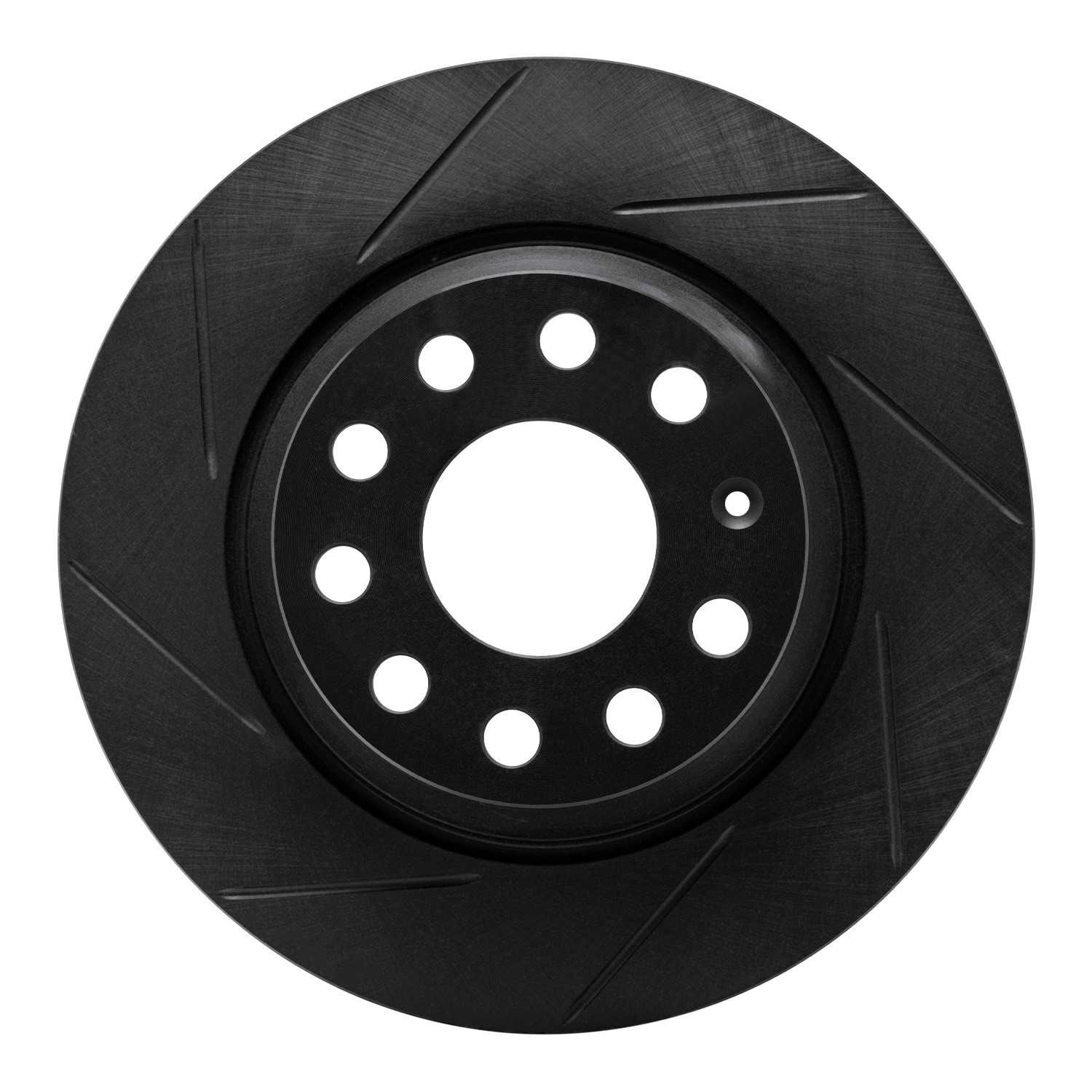 R1 Concepts 05-18 Audi A3 Rear Left Slotted Black Brake Rotor