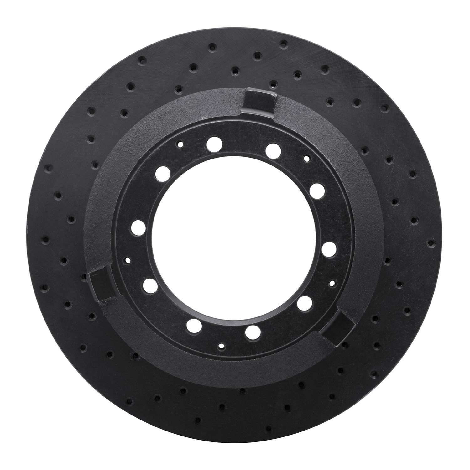 R1 Concepts 05-21 Dodge AE Front & Rear Left/ Rear Left Drilled Black Brake Rotor