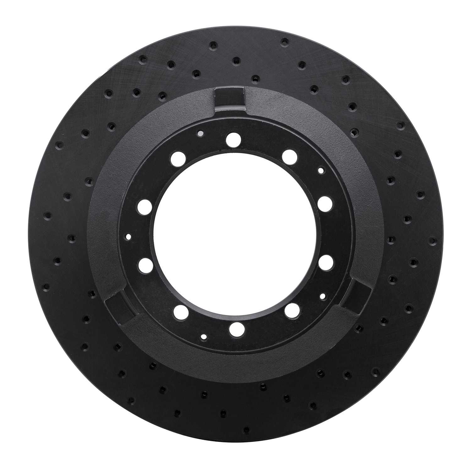 R1 Concepts 05-21 Dodge AE Rear Right Drilled Black Brake Rotor