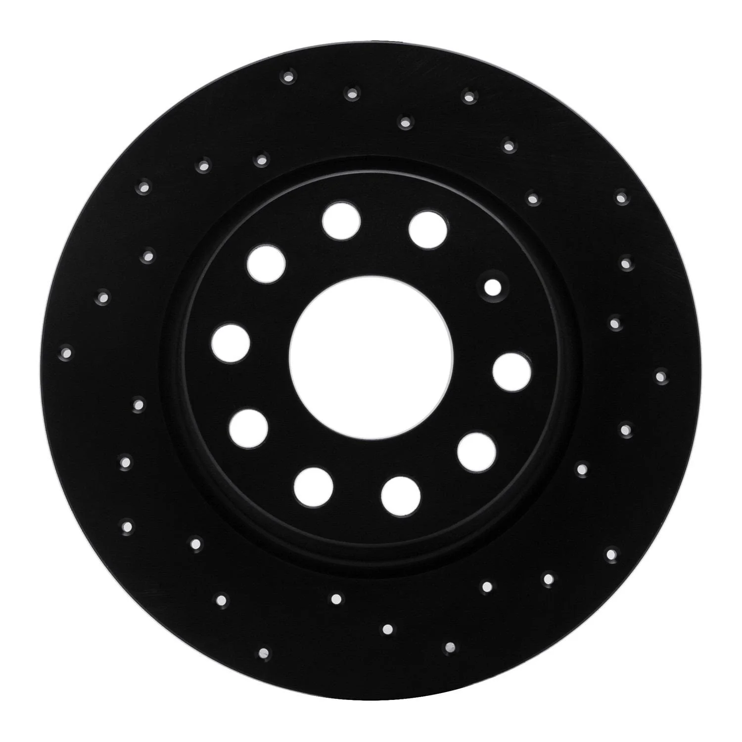 R1 Concepts 05-22 Audi A3 Rear Right Drilled Black Brake Rotor