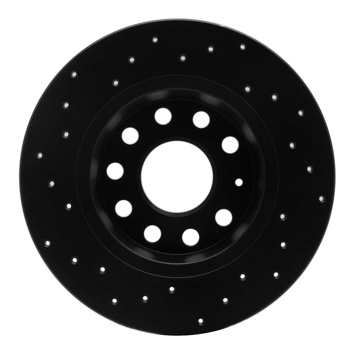 R1 Concepts 05-22 Audi A3 Rear Right Drilled Black Brake Rotor - Image 2